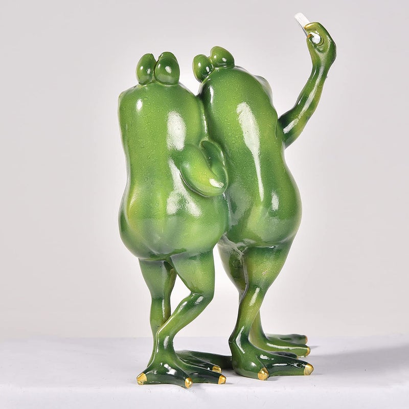 Sungmor Creative Frog Figurines - Fun Collectibles for Home and Garden, Miniature and Resin Frog Statues for Desk Decor - Image 3